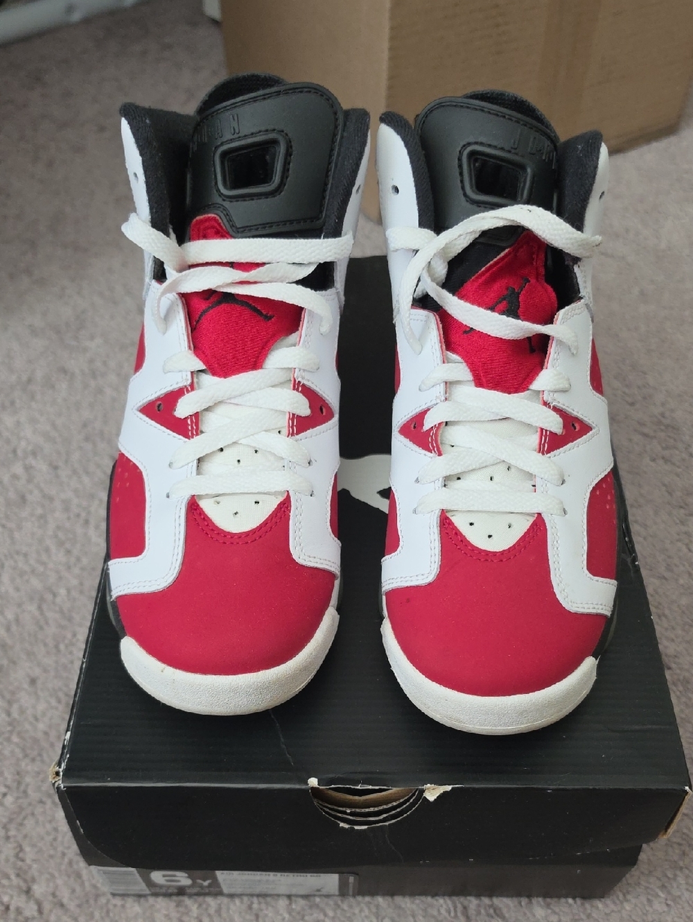 Jordan Kids Red, White & Black Basketball Sneakers